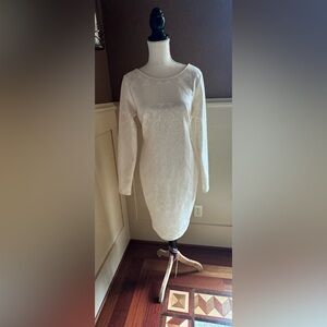 Kardashian Kollection Cream Long Sleeve Dress